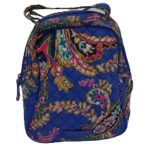Vera Bradley Romantic Paisley Small Lunch Bag Blue Gold and Pink Good condition.